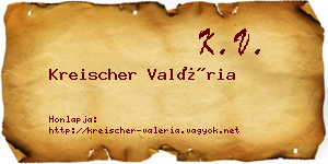 Kreischer Valéria névjegykártya