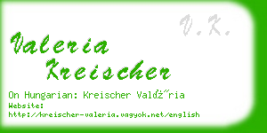 valeria kreischer business card